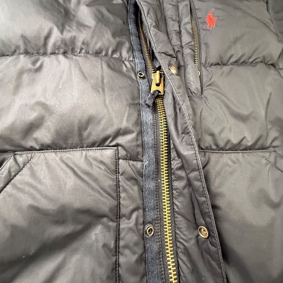 Polo Ralph Lauren Boys Puffer Jacket Navy 12-14 Down Fill FAIR CONDITION - Picture 4 of 16